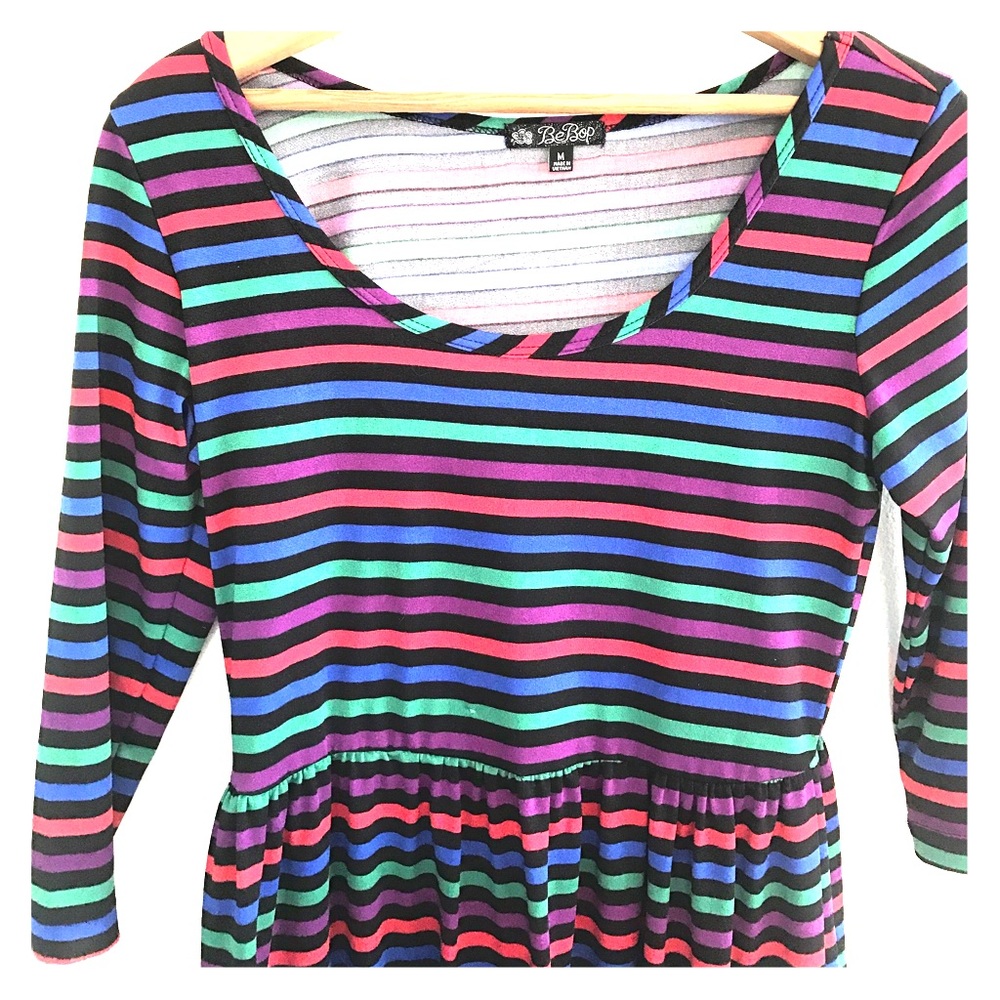 Striped multicolored dress