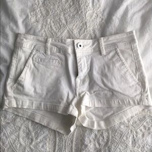 white denim shorts