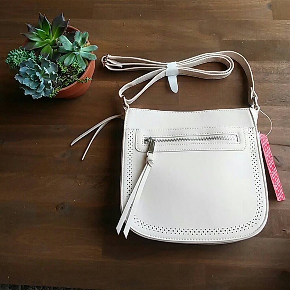 Blush Crossbody Purse Spring Cut Out Bag Silver