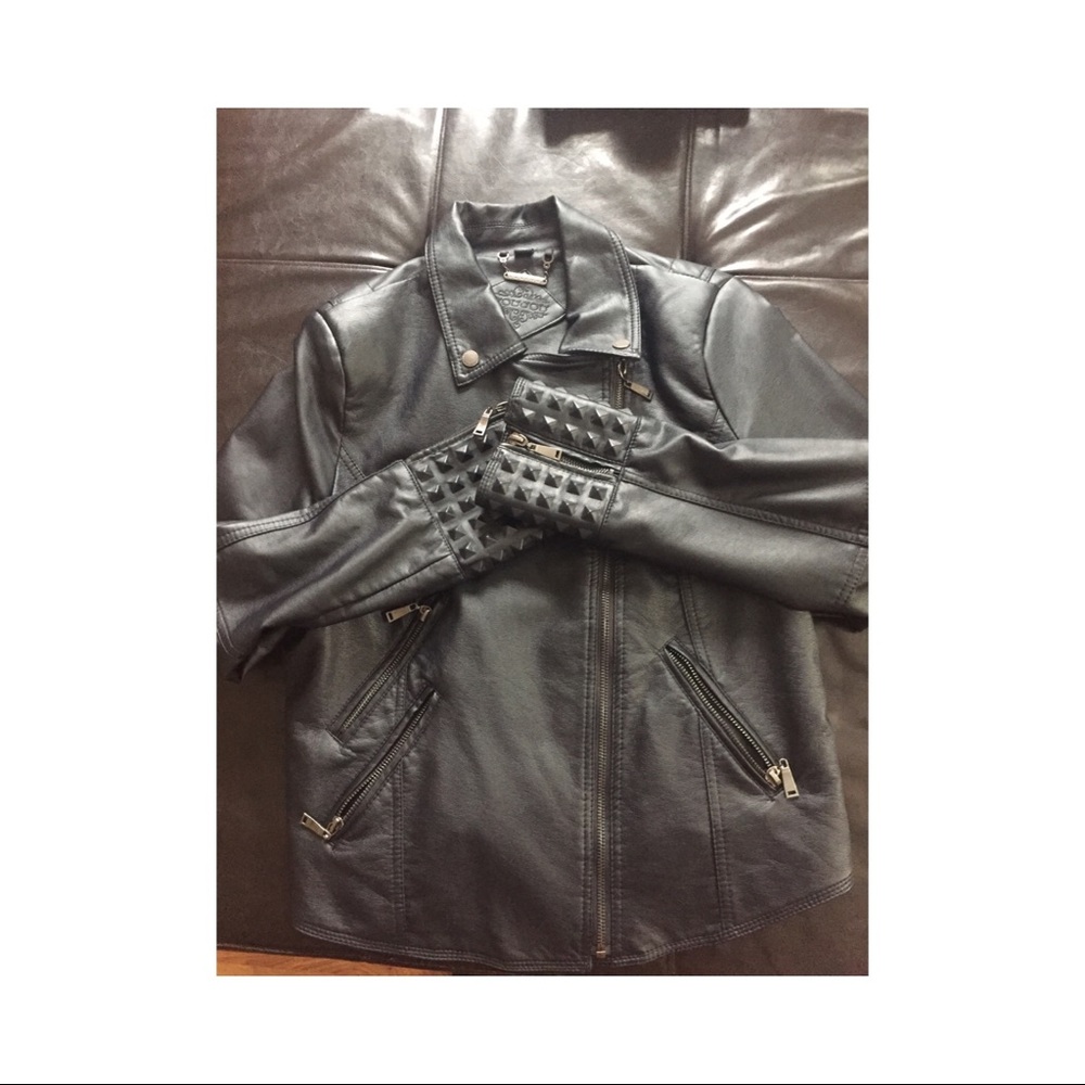 Jou Jou faux leather motorcycle jacket