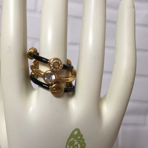 ⬇️Price drop⬇️ Coach set of 3 Stack Rings Size 8