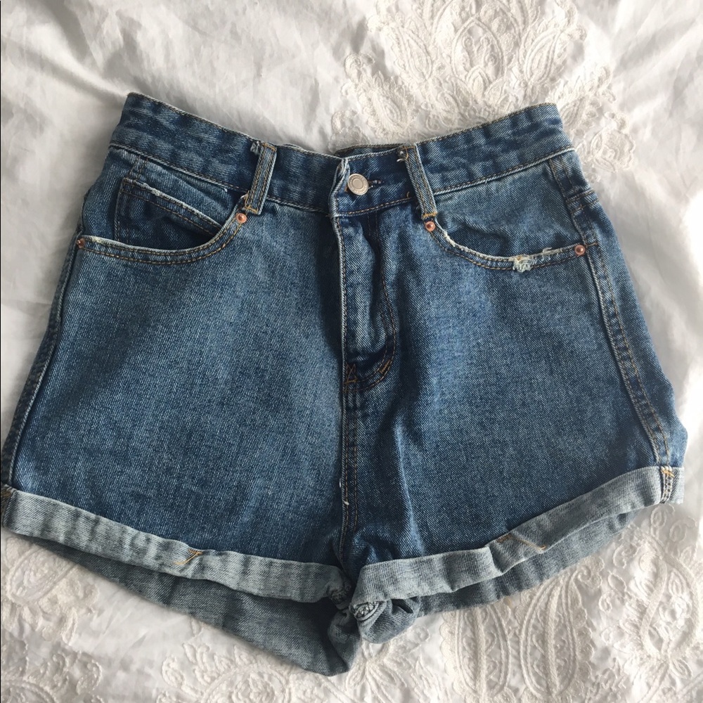 high waisted mom shorts