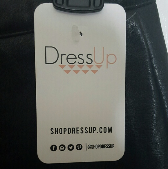 NWT: Black Leather Circle Skirt - Picture 3 of 3