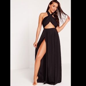 New with tags misguided formal black wrap dress