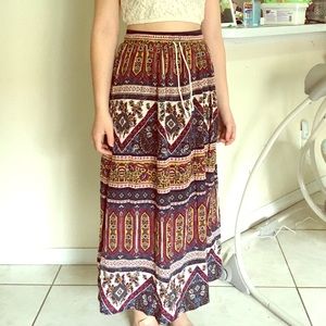 Bohemian Print Maxi skirt