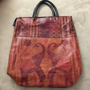 Elephant leather tote