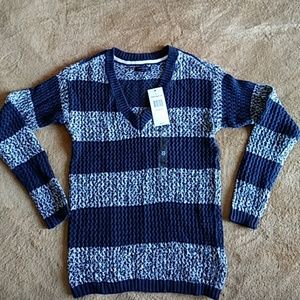 Tommy Hilfiger women's sweater navy and white