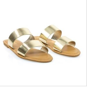Brand NEW!!! Gold summer sandals.