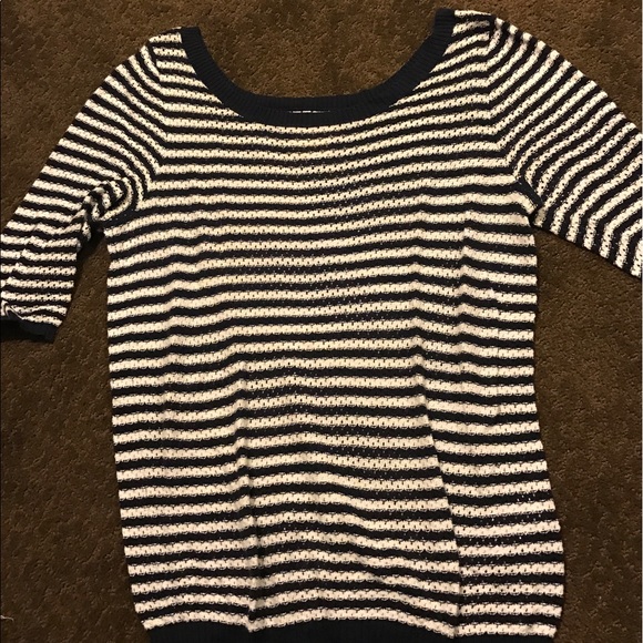 77 quicksilver tops quicksilver navy and white striped knit sweater from s closet 77 quicksilver tops quicksilver navy and white striped knit sweater from s closet