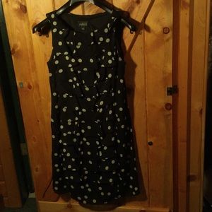 Black/ off white polka dot dress