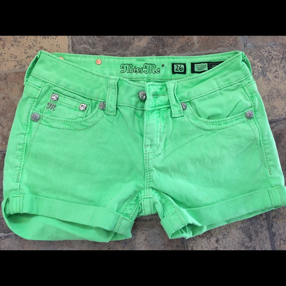 Miss me green shorts Size 26