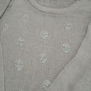 PINK VS silver skull sweater