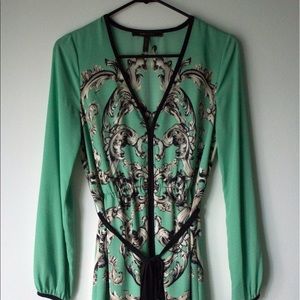 BCBGMAXAZRIA long sleeve printed dress