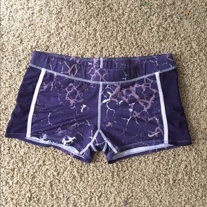 Nike dri-fit purple spandex shorts