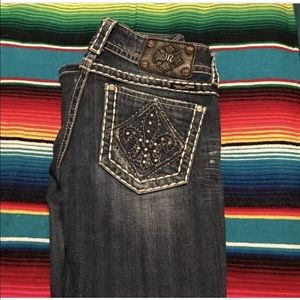 Miss Me Fleur De Lis Bootcut Jeans
