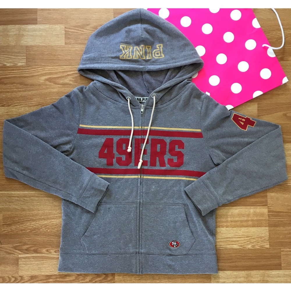 Super Rare PINK Discontinued NFL 49ers Fullzip