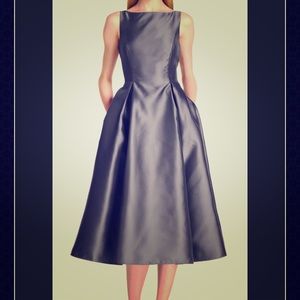 Satin Tea-Length Dress