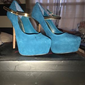 Wild Pair Heels in Turquoise