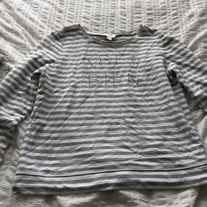 Loft Tres Bien striped lighter right sweatshirt
