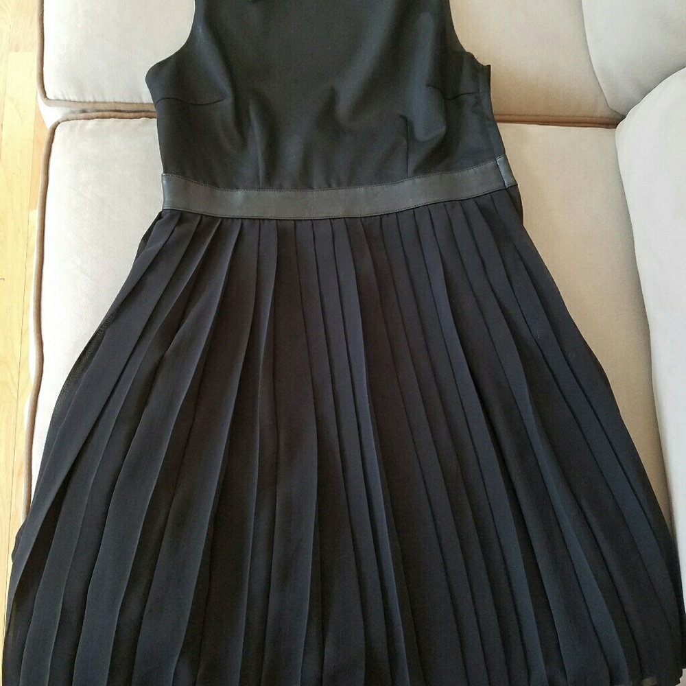 Black pleated dress