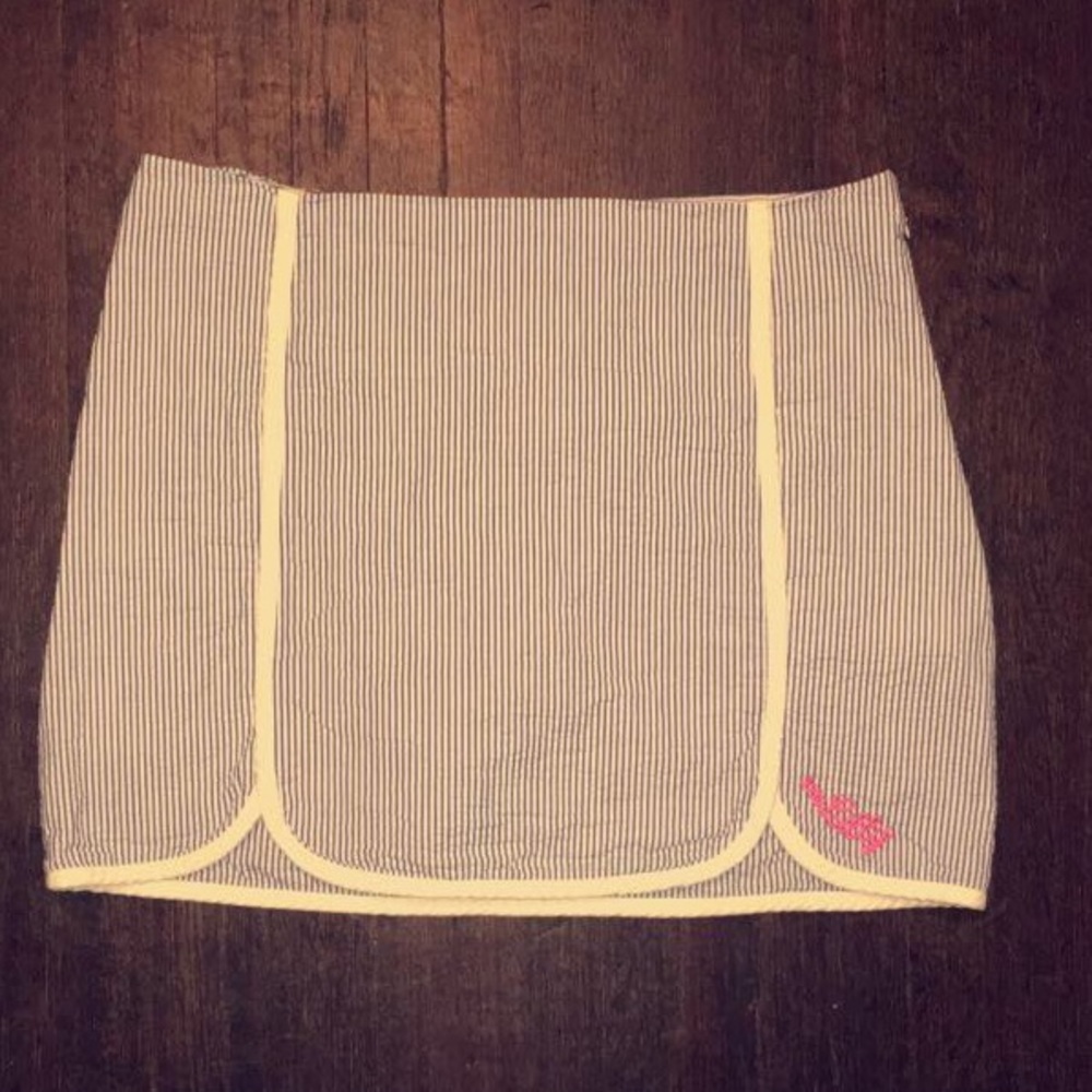 LILLY PULITZER BLUE SEERSUCKER CALA SKORT