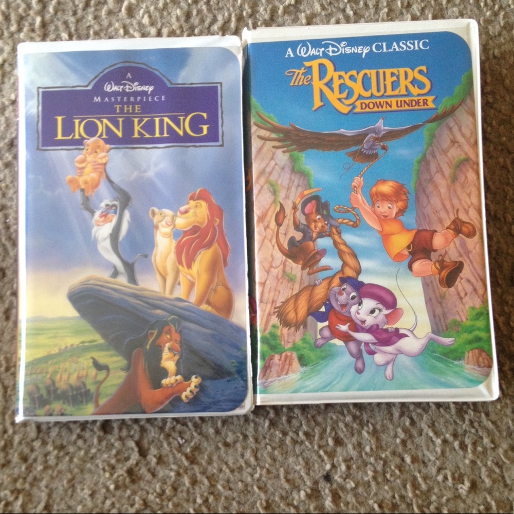 The lion king & The rescuers down under vhs