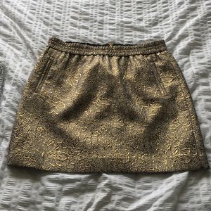 Loft Gold mini skirt