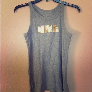 Nike Athlesiure Tank Metallic Cotton Ribbed