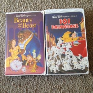Beauty and the beast & 101 Dalmatians vhs