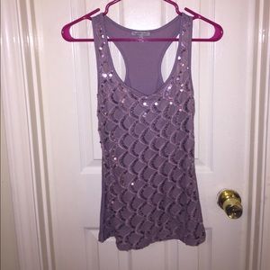 Purple sequined Tank