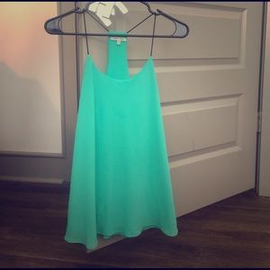 Naked Zebra razor back blouse