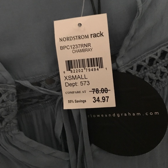 Nordstrom cold shoulder peasant top - Picture 2 of 2