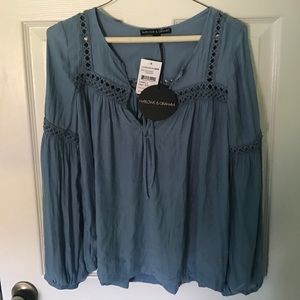 Nordstrom cold shoulder peasant top