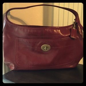 COACH XL Red Patent Ergo Hobo - mint cond - #12887