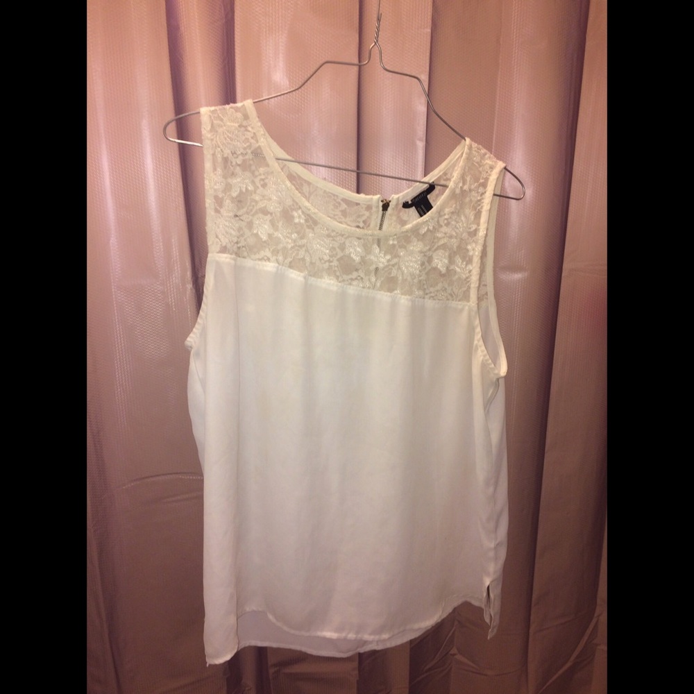 White lace tank top