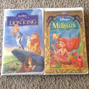 The lion king & The little mermaid vhs