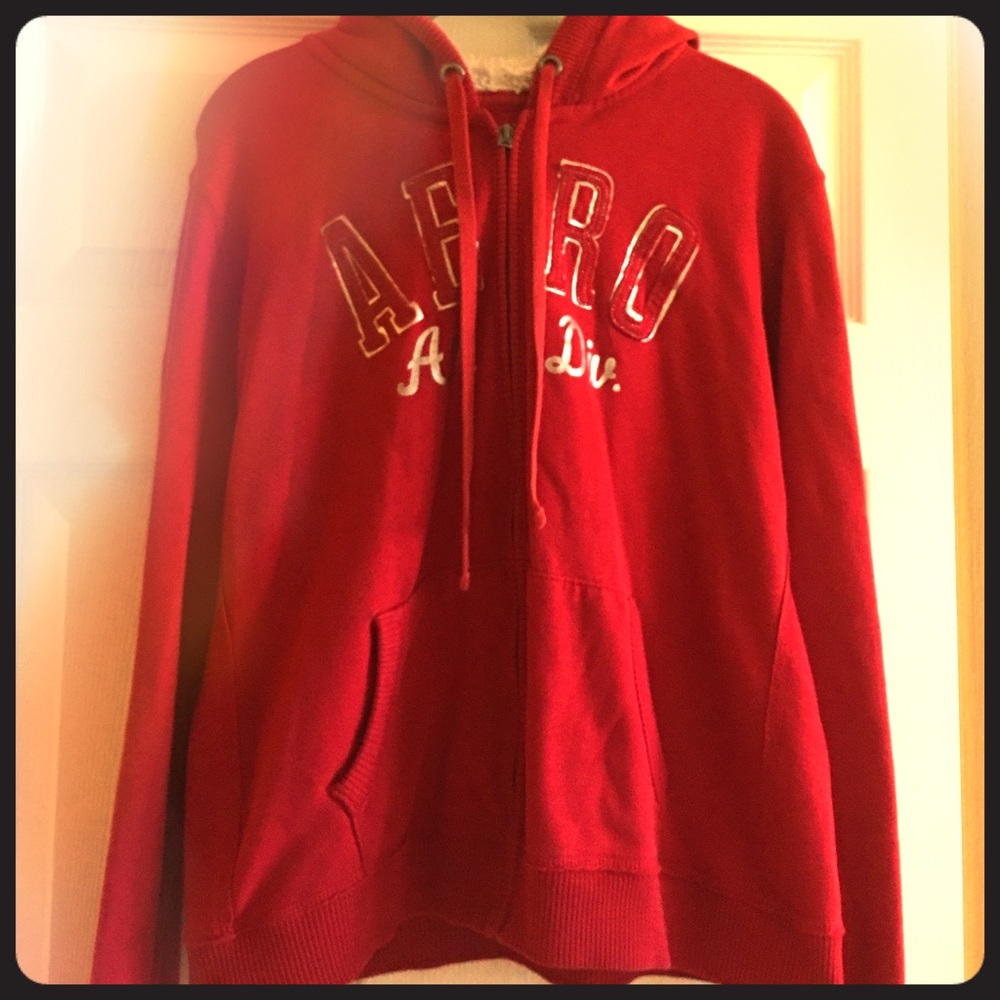 Aeropostale Red Zip-Up Hoodie
