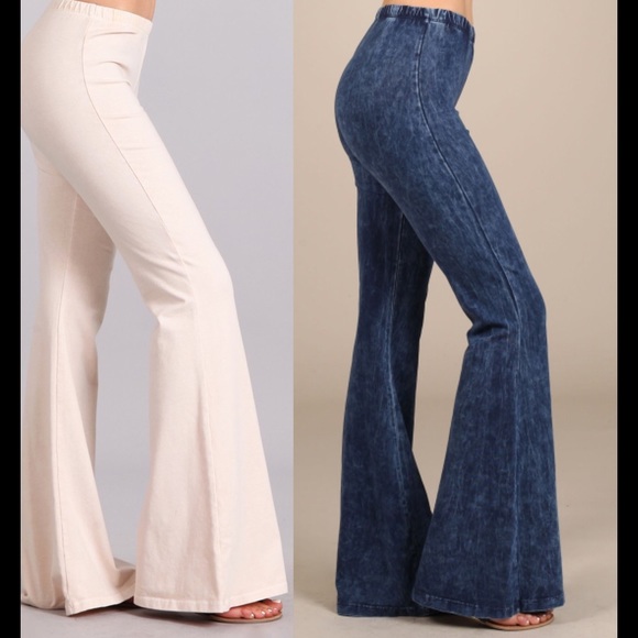 ❣1 LEFT❣NUDE STRETCH FLARE PANTS - Picture 3 of 6