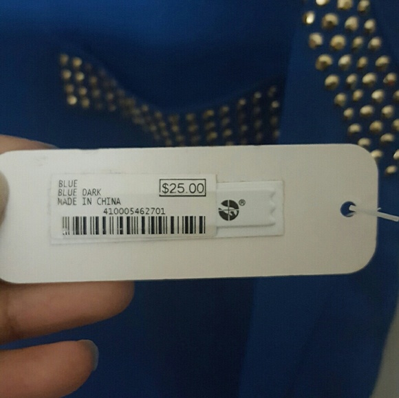 NWT: Blue Studded Tank - Picture 2 of 2