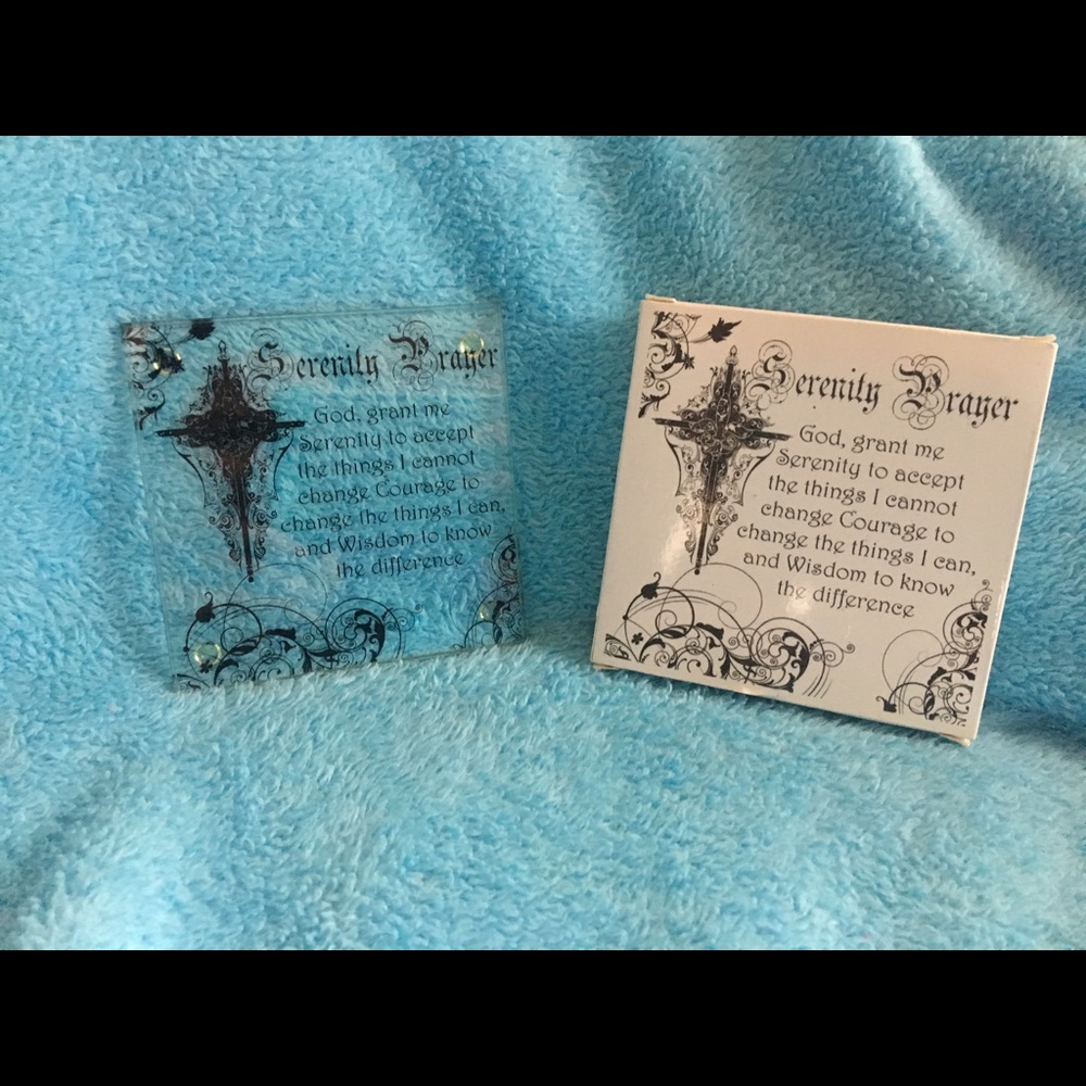 Serenity Prayer Glass Coasters