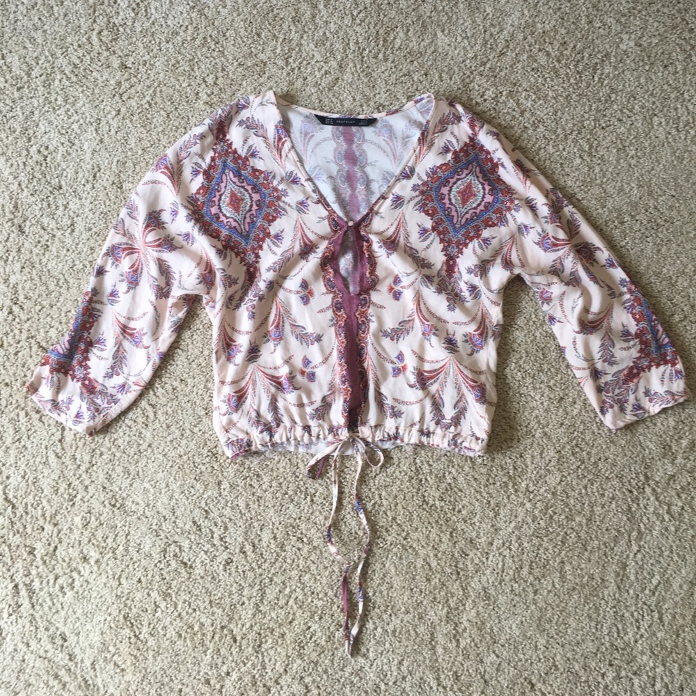Zara Bohemian Cropped Bouse