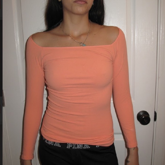 Coral tight long sleeve MAKE OFFFR** - Picture 2 of 3