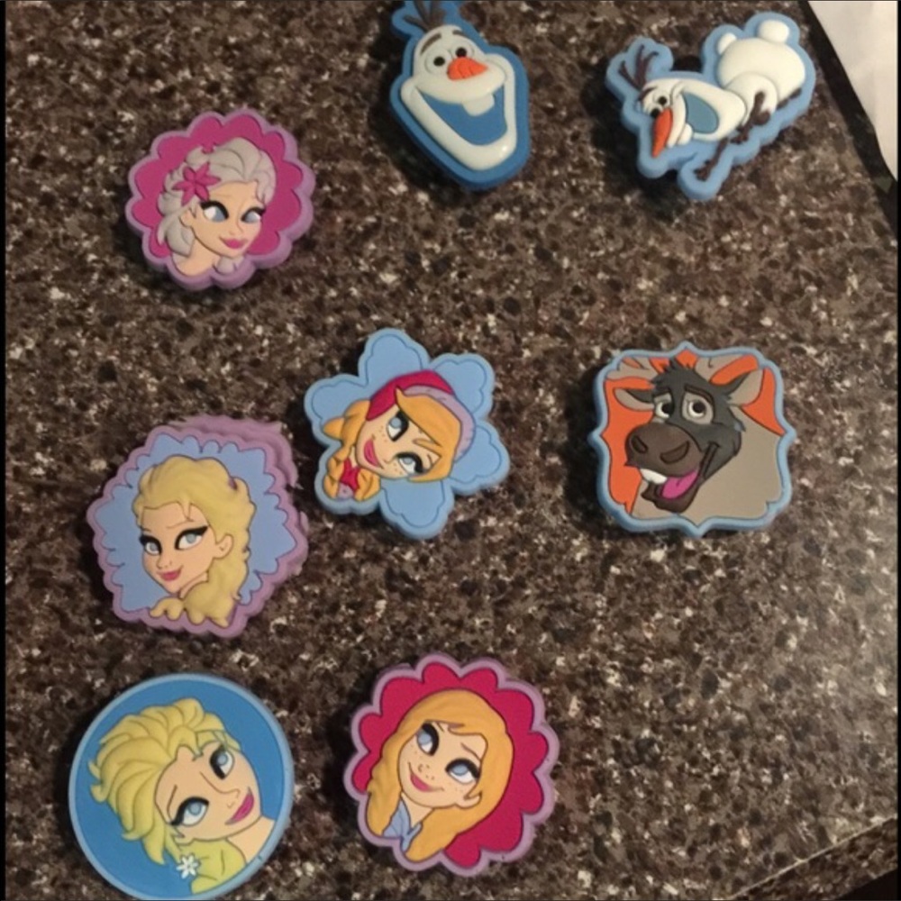 Frozen croc charms.