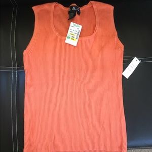 NWT - Orange Knit Sleeveless Top