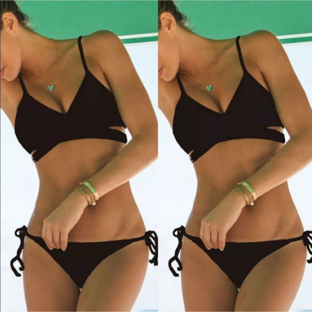 Black wrap around bikini