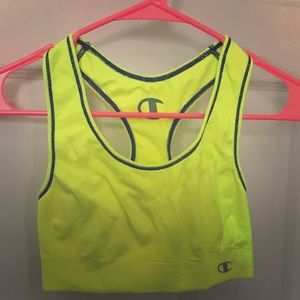 Worn once! Champion Medium Bright Yellow Sport Bra
