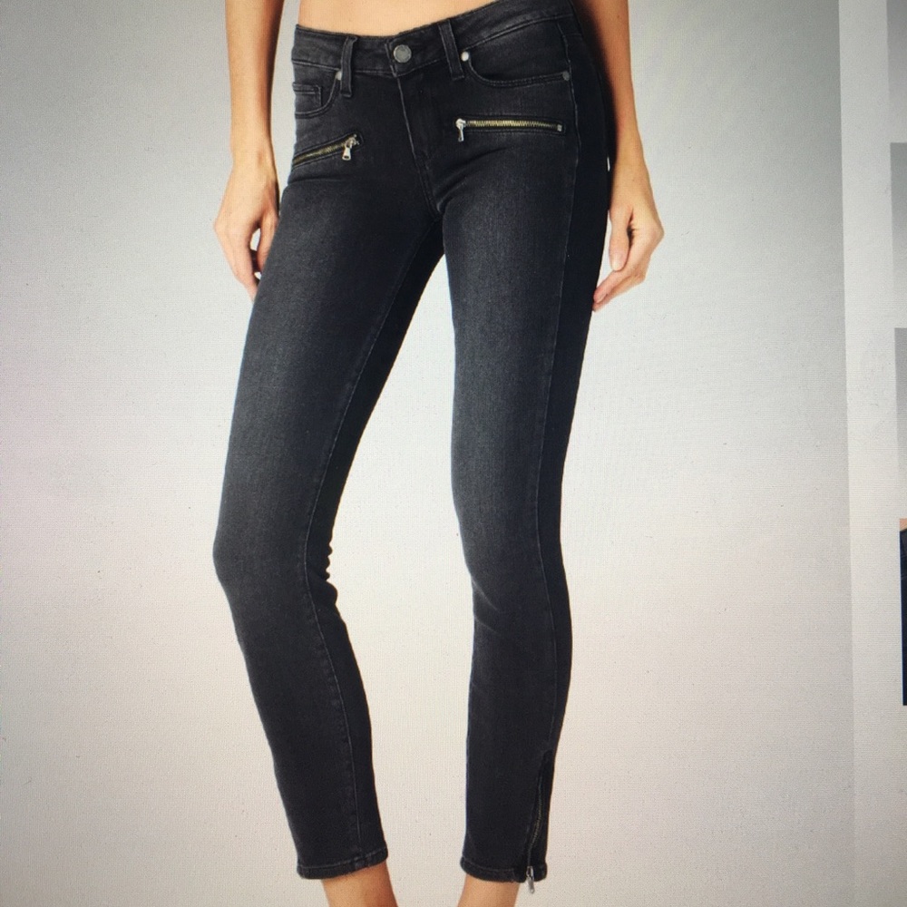 PAIGE JANE ZIP CROP- SMOKE GREY