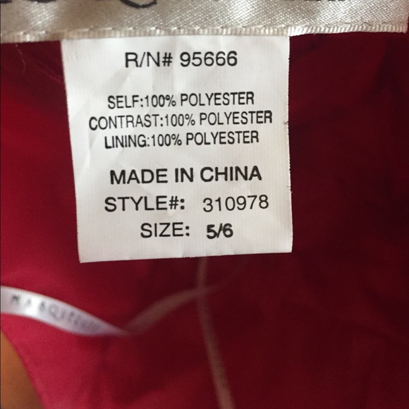 Red strapless prom dress - Picture 6 of 7