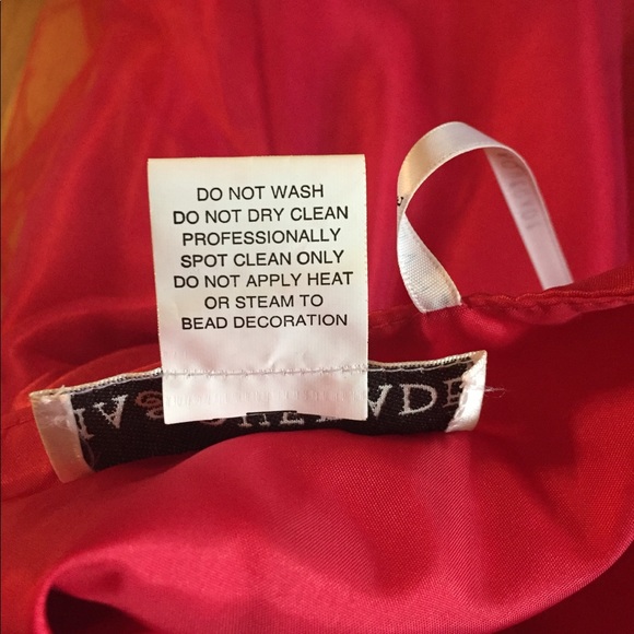 Red strapless prom dress - Picture 7 of 7