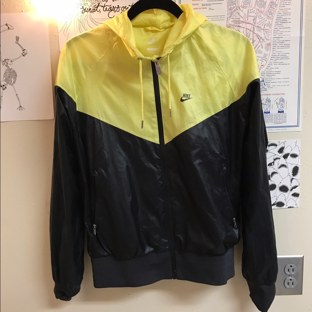 Black & Yellow Nike Windrunner jacket